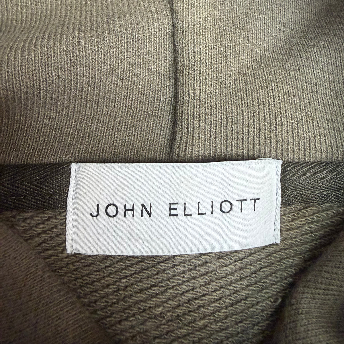 John Elliott Zip Up Hoodie Brown