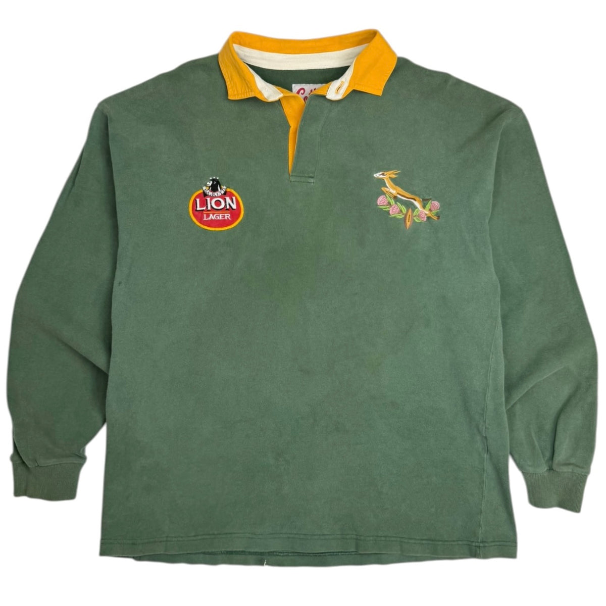 1992–1995 South Africa Springboks Longsleeve Rugby Jersey Green