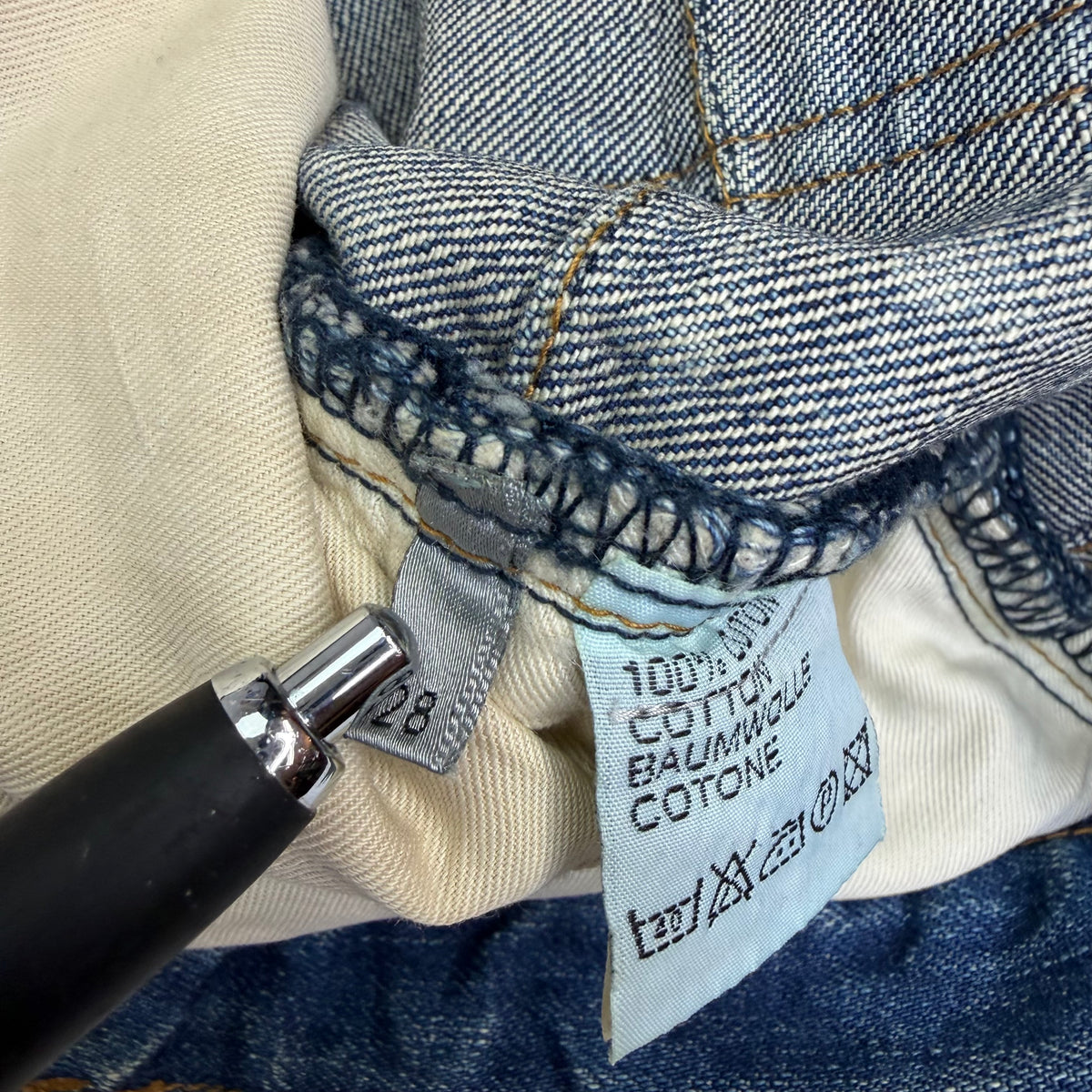 AW03 Dior Homme “Luster” Clawmark Hedi Slimane Jeans Blue