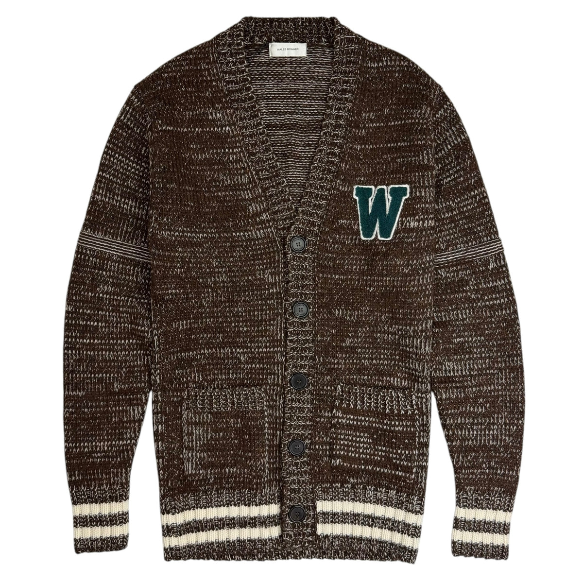 Wales Bonner College Cardigan Brown