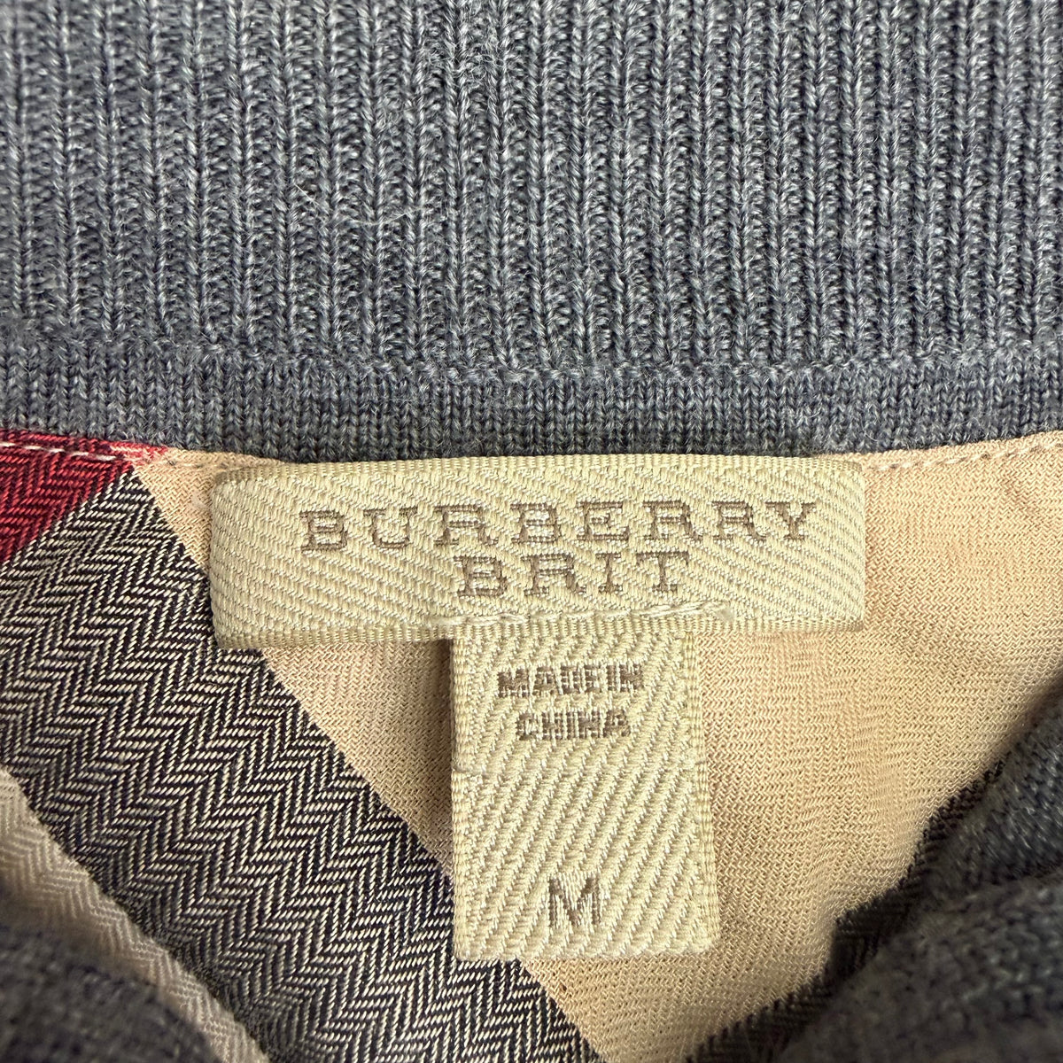 Vintage Burberry Brit Quarter Zip Grey
