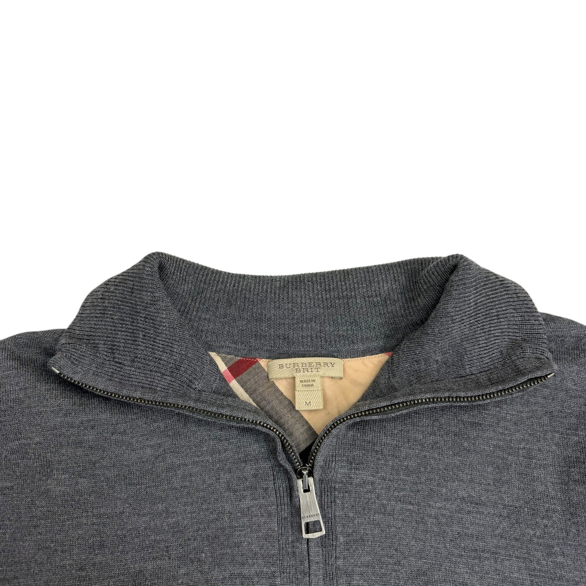 Vintage Burberry Brit Quarter Zip Grey