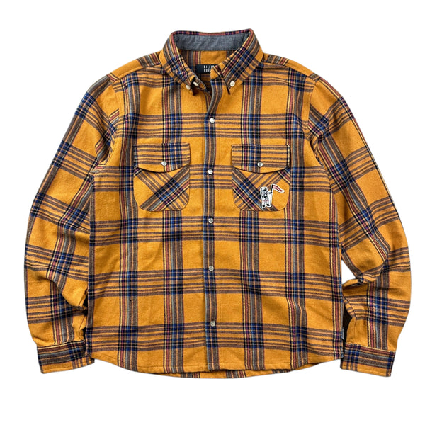 Billionaire Boys Club Astronaut Applique Checked Brushed Plaid Button Up