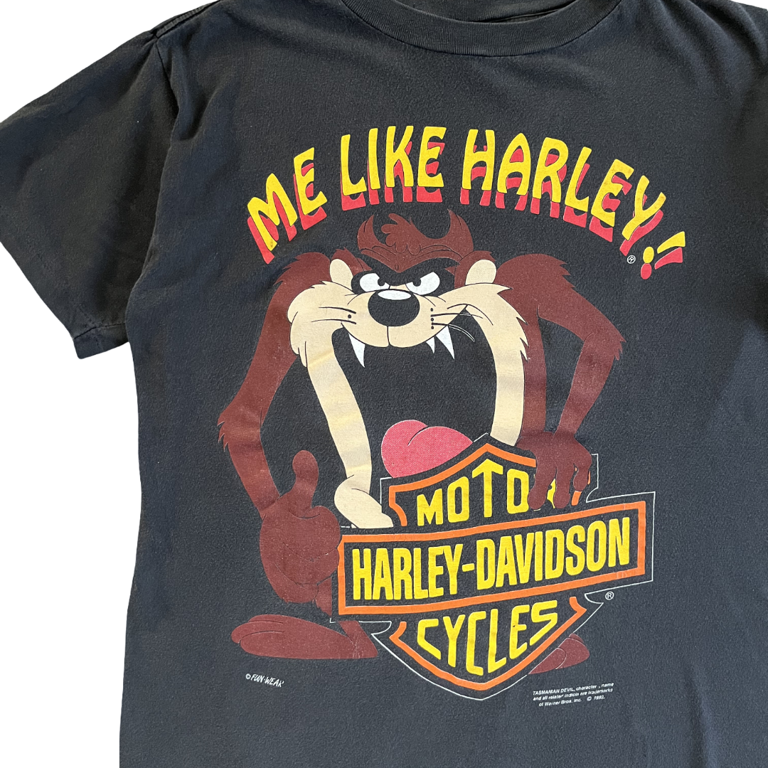 1992 Tazmanian Devil "Me Like Harley" T-Shirt