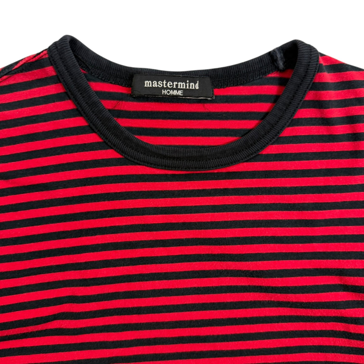 Mastermind Striped Zipper T-Shirt Red/Black