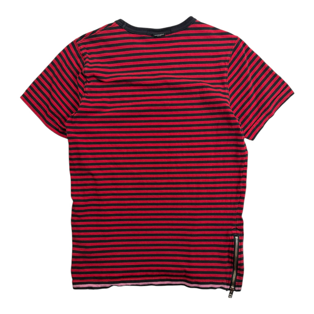 Mastermind Striped Zipper T-Shirt Red/Black