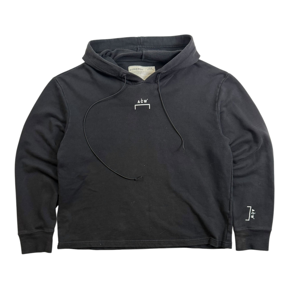 A-Cold-Wall Cotton Logo Print Hoodie Black
