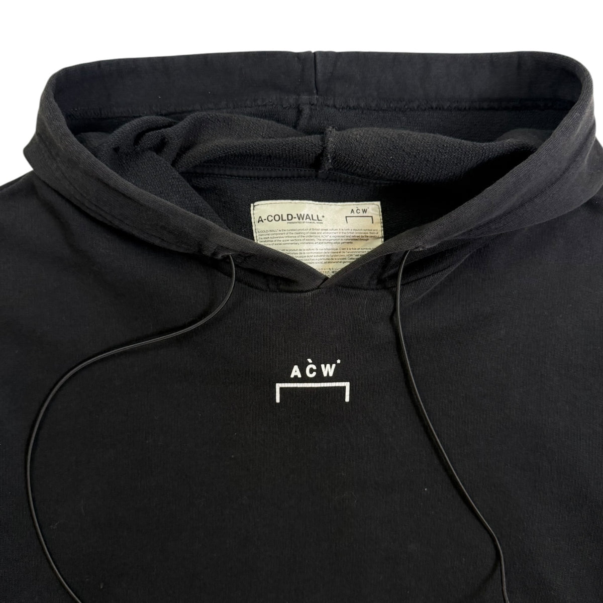 A-Cold-Wall Cotton Logo Print Hoodie Black