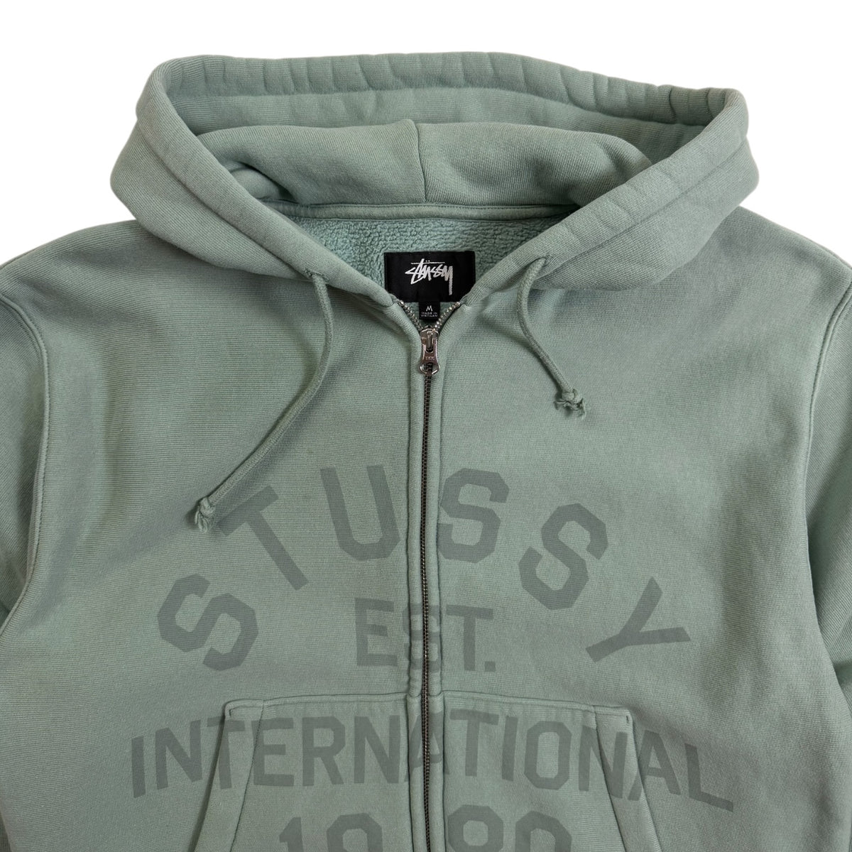 Stussy Established Zip Hoodie Mint
