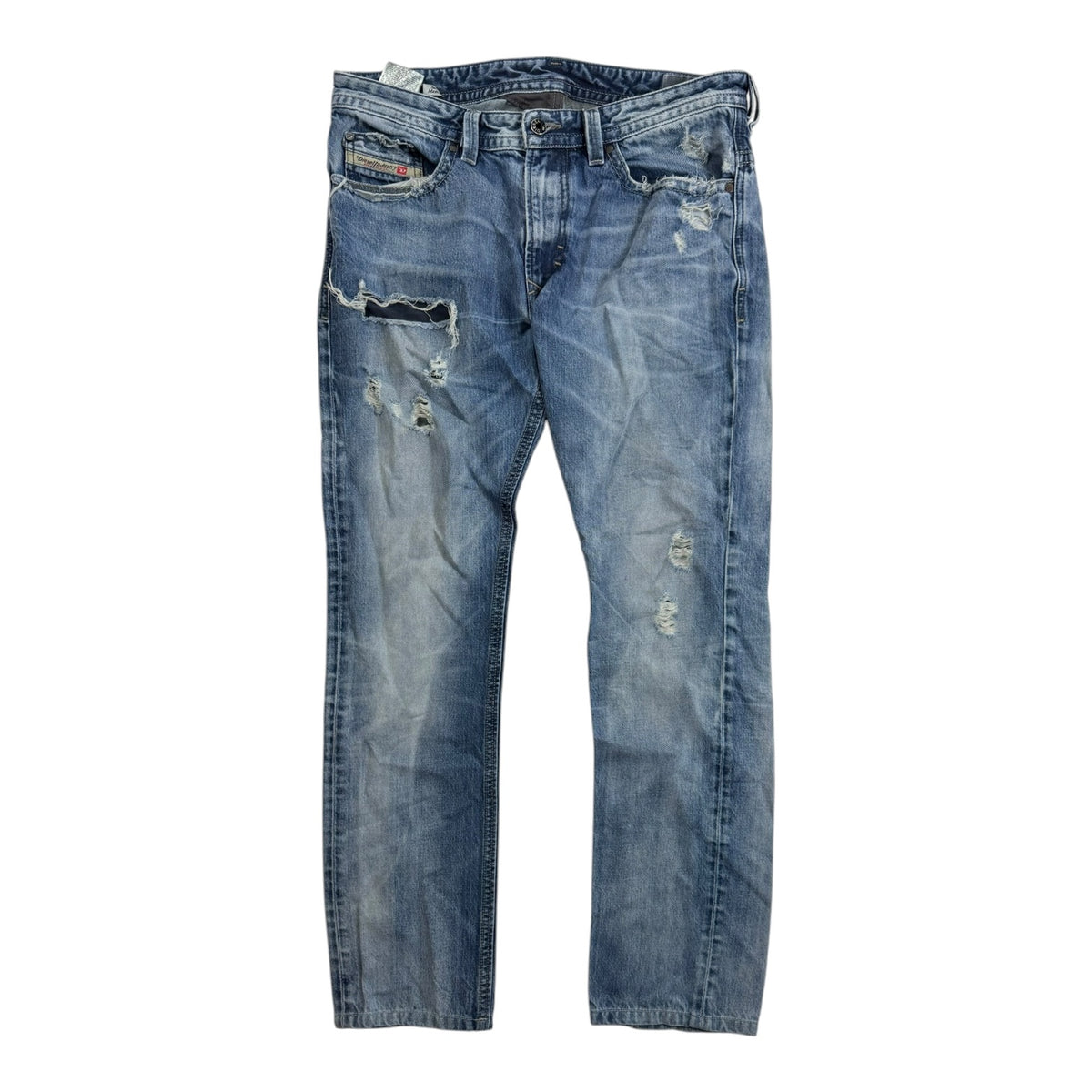 Diesel Distressed Skinny Jeans Medium Wash
