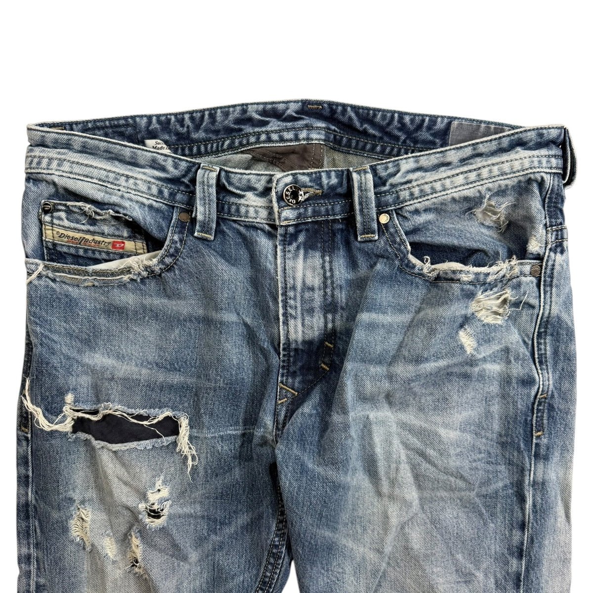 Diesel Distressed Skinny Jeans Medium Wash