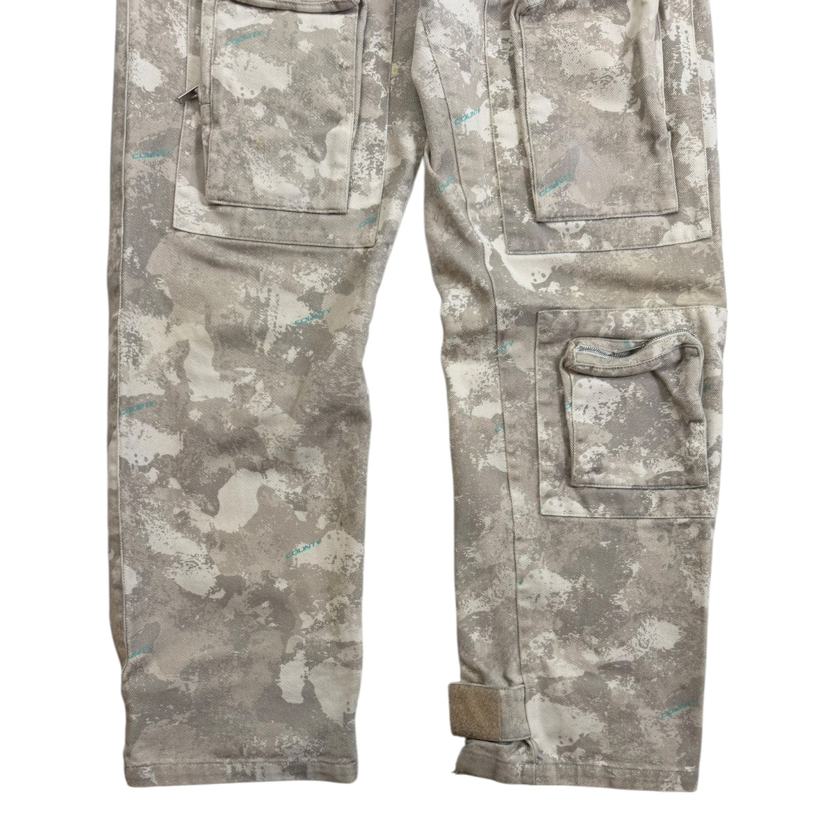 Marcelo Burlon Camo County Cotton Cargo Pants Beige