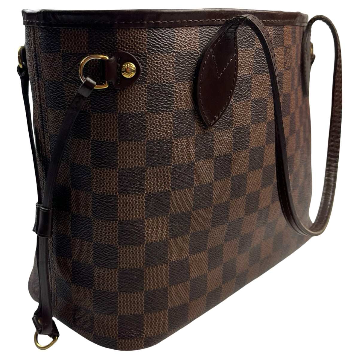 2009 Louis Vuitton Damier Eben Neverfull PM Tote Bag