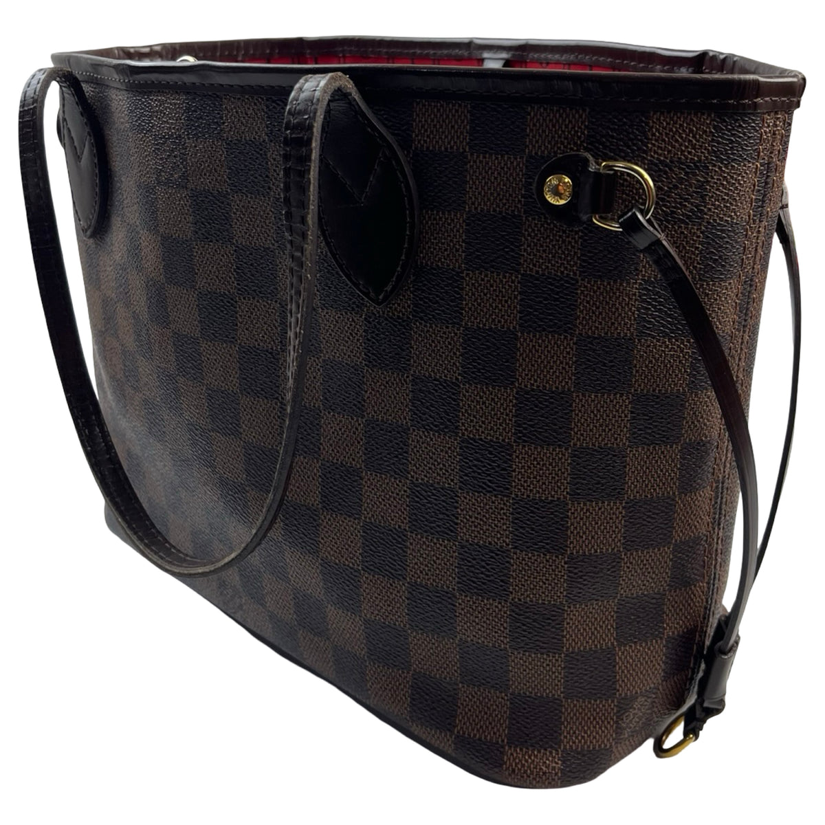 2009 Louis Vuitton Damier Eben Neverfull PM Tote Bag