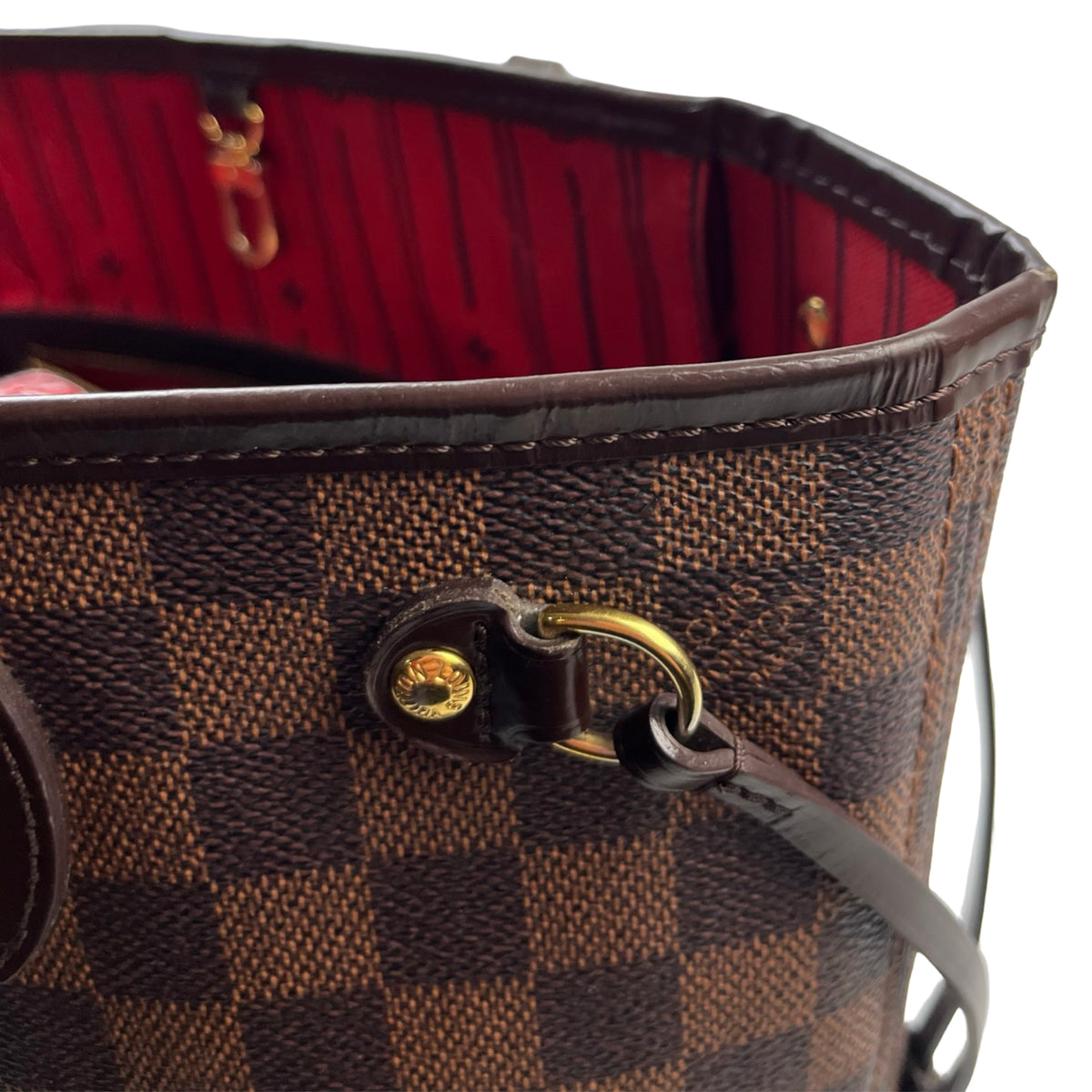 2009 Louis Vuitton Damier Eben Neverfull PM Tote Bag