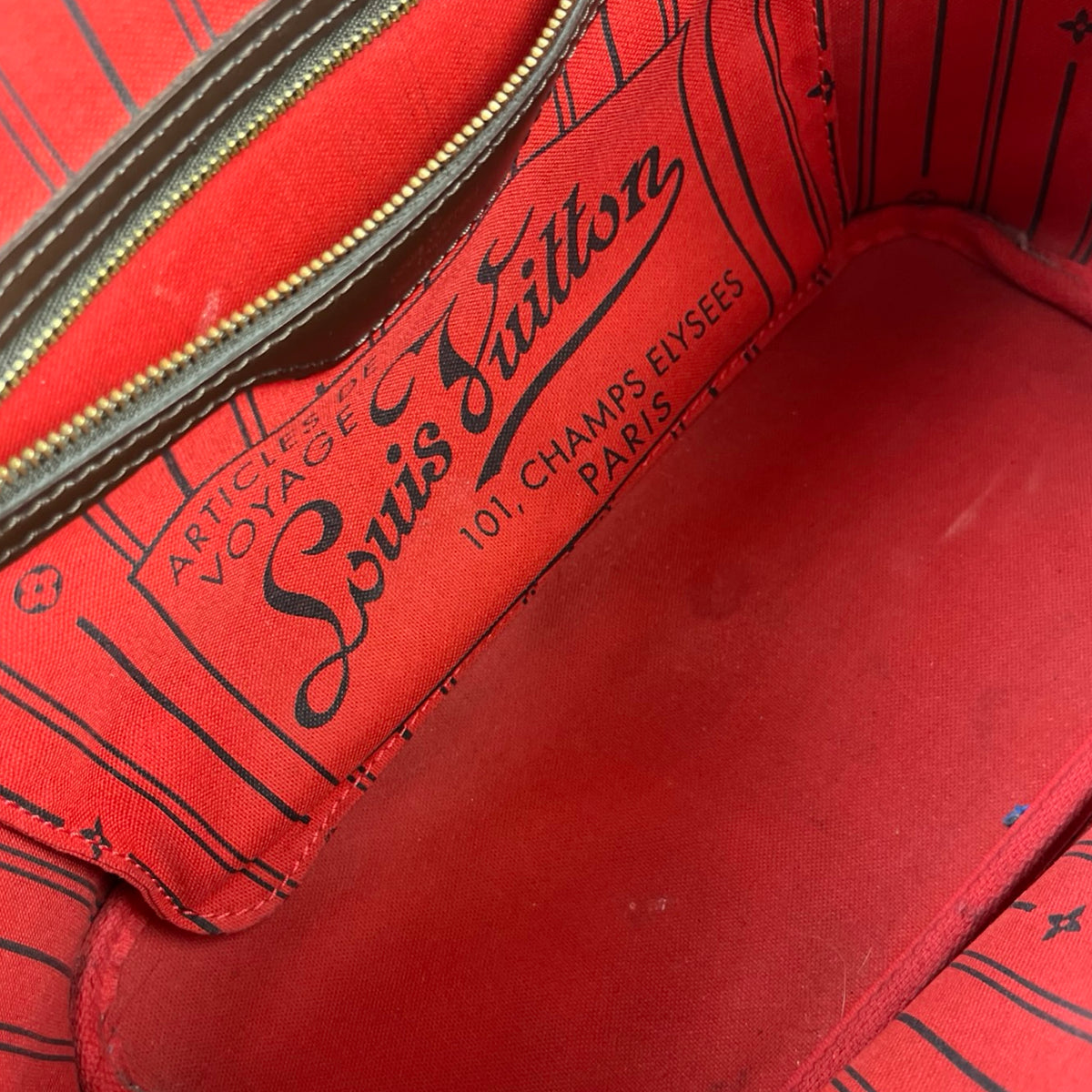2009 Louis Vuitton Damier Eben Neverfull PM Tote Bag
