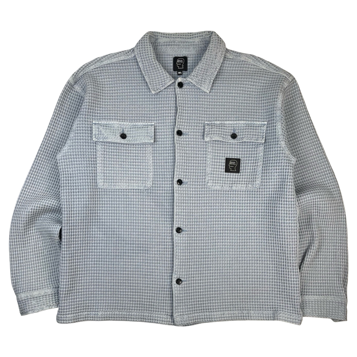Brain Dead Waffle Button Front Shirt