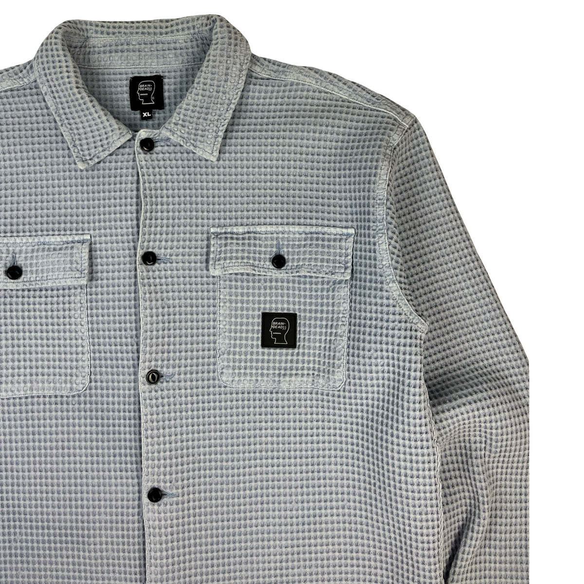 Brain Dead Waffle Button Front Shirt