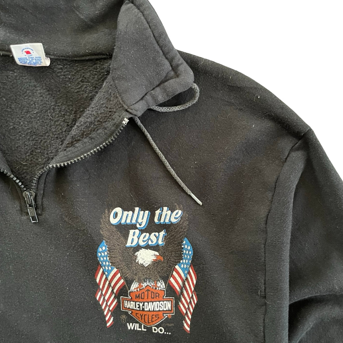 1986 St Cloud Minneapolis Harley Davidson 1/4 Zip Sweater