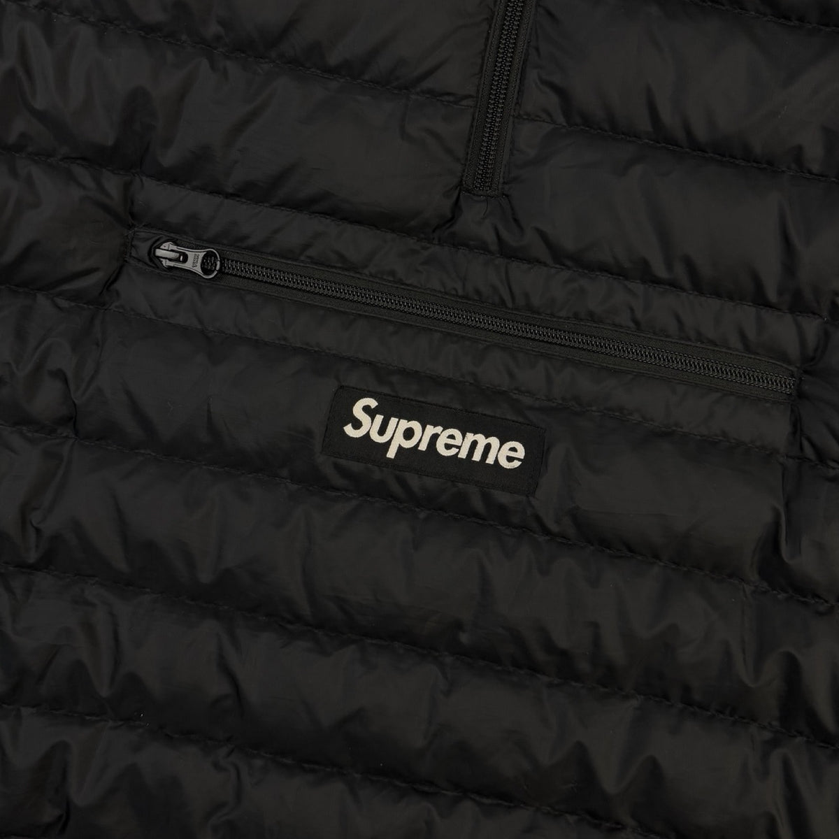 Supreme Micro Down Half Zip Pullover Jacket Black