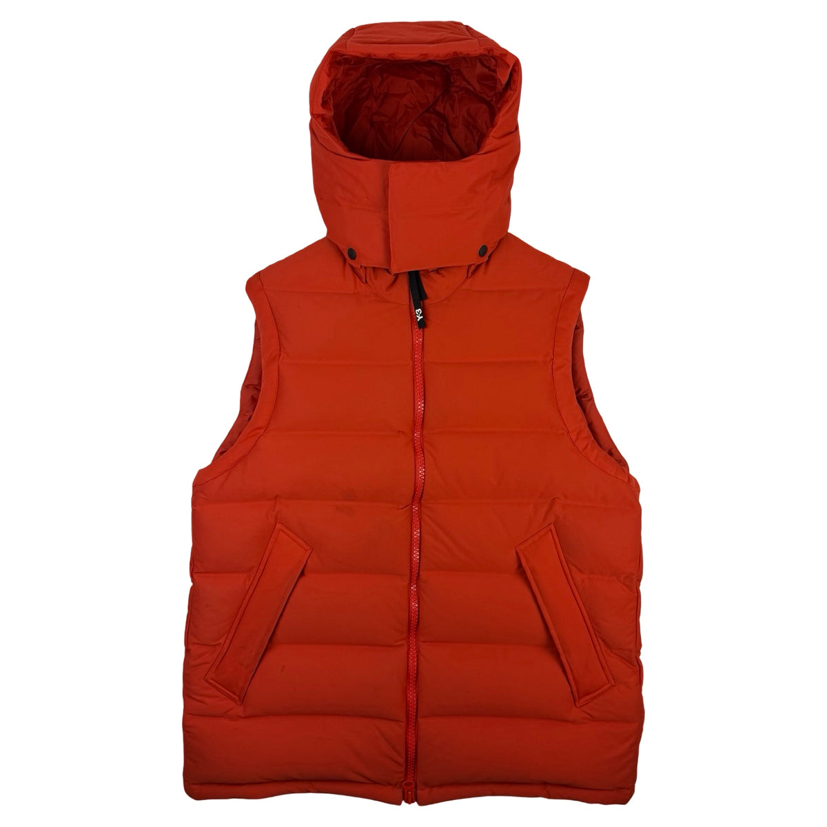 Y-3 Seamless Hooded Down Vest Orange