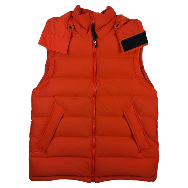 Y-3 Seamless Hooded Down Vest Orange