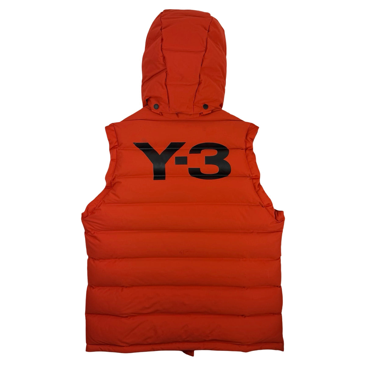 Y-3 Seamless Hooded Down Vest Orange
