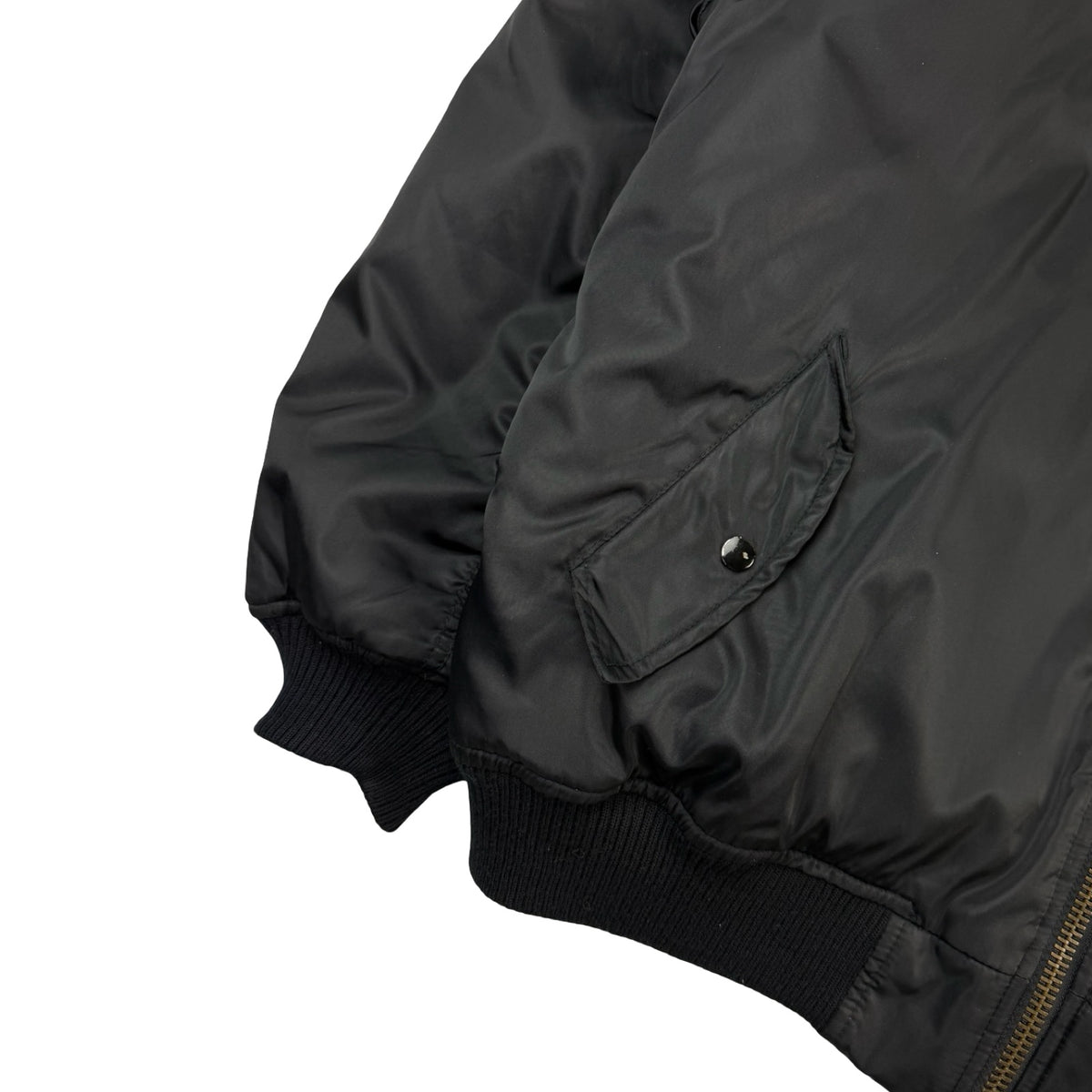 Vintage Bomber Flight Jacket Satin Black