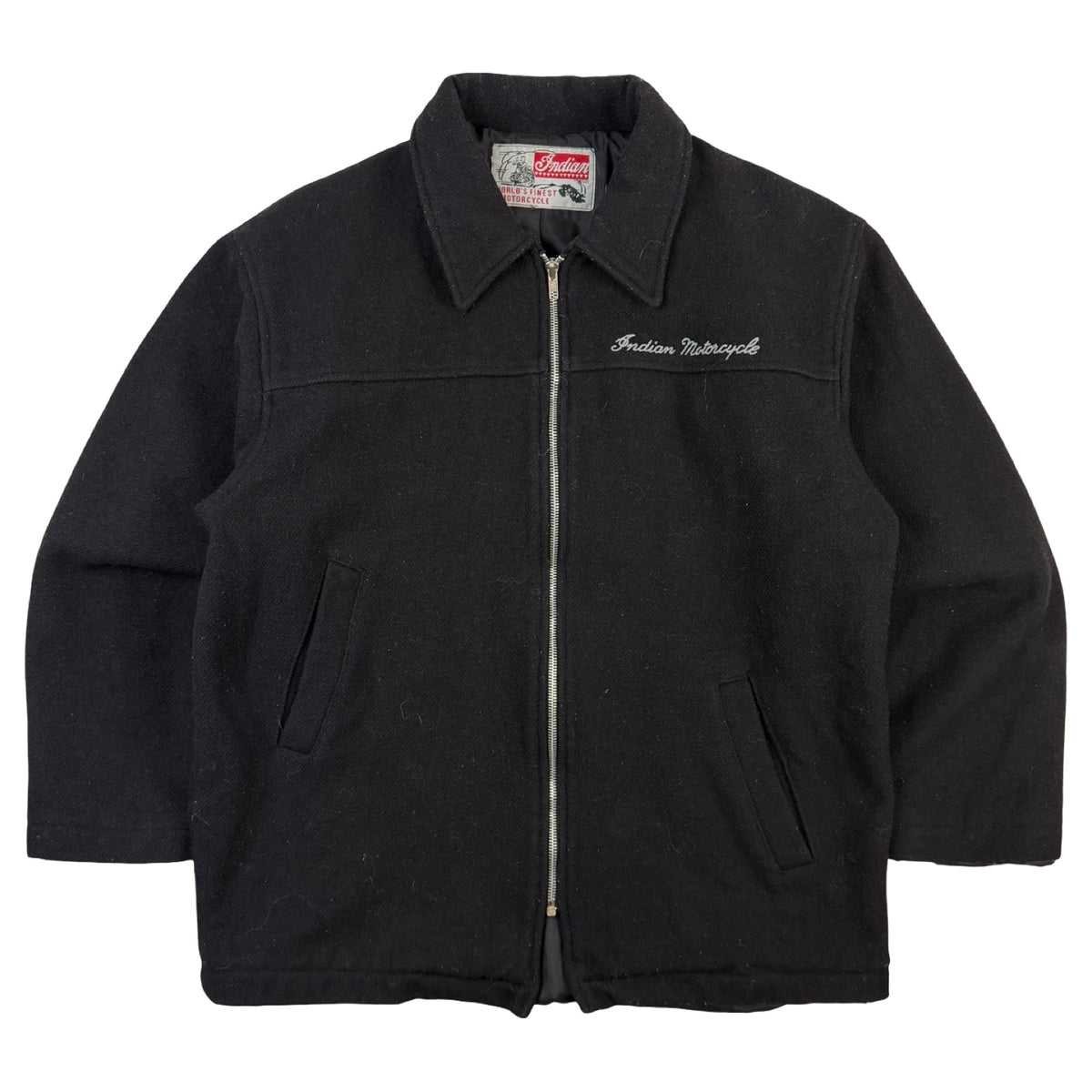 Vintage Indian Motorcycles Wool Jacket Black