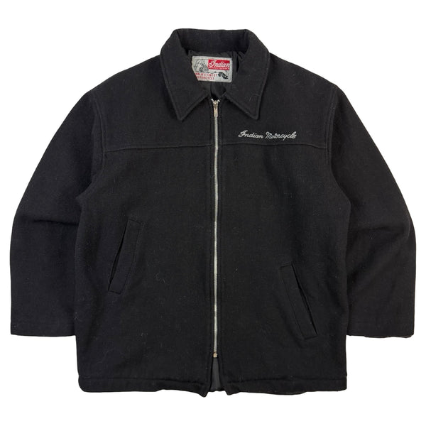 Vintage Indian Motorcycles Wool Jacket Black