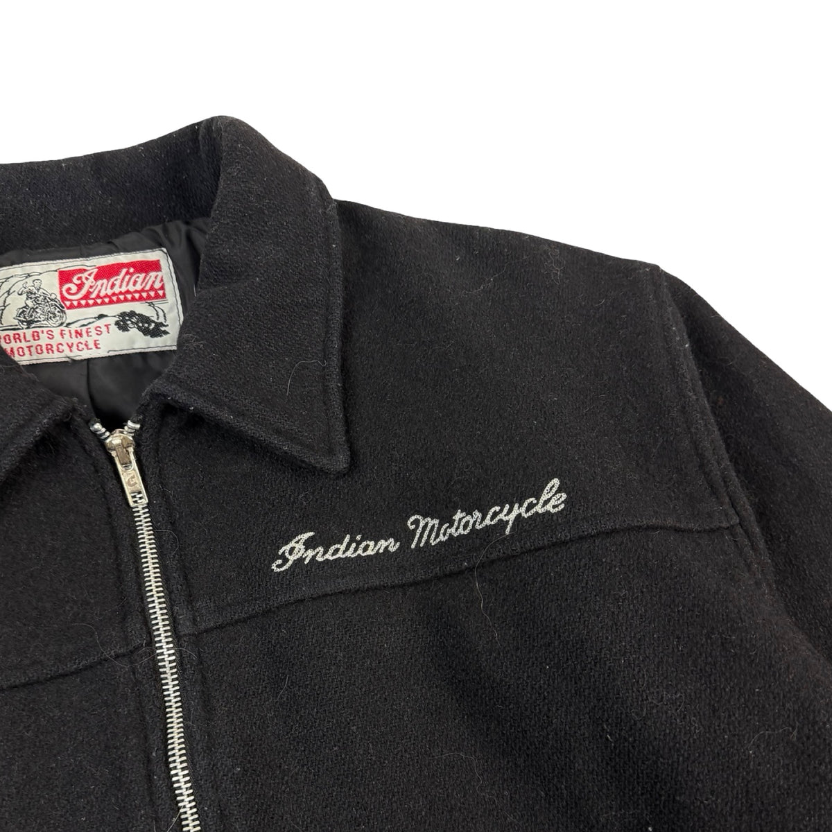 Vintage Indian Motorcycles Wool Jacket Black