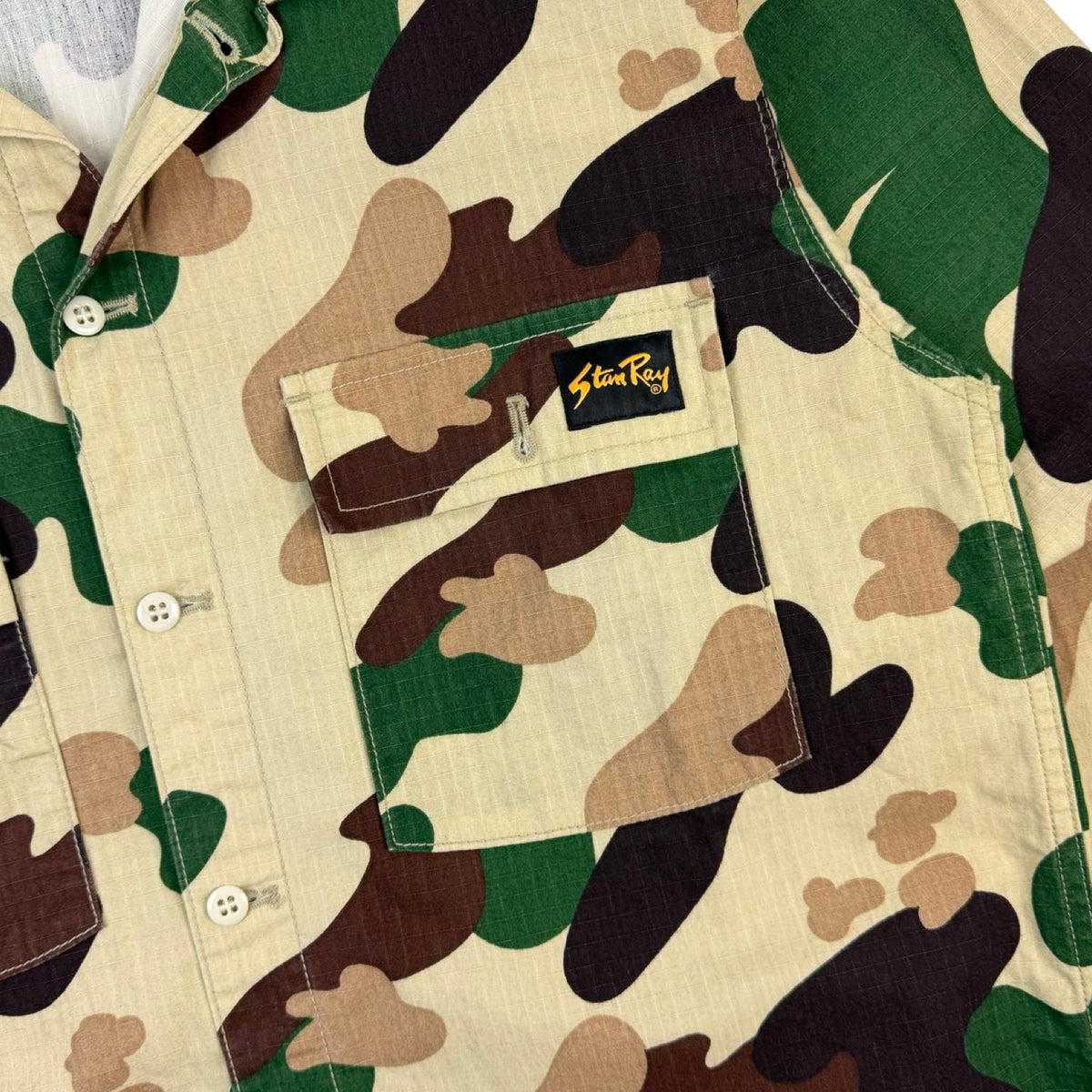 Stay Ray Duck Camo Utility Shirt Beige/Green
