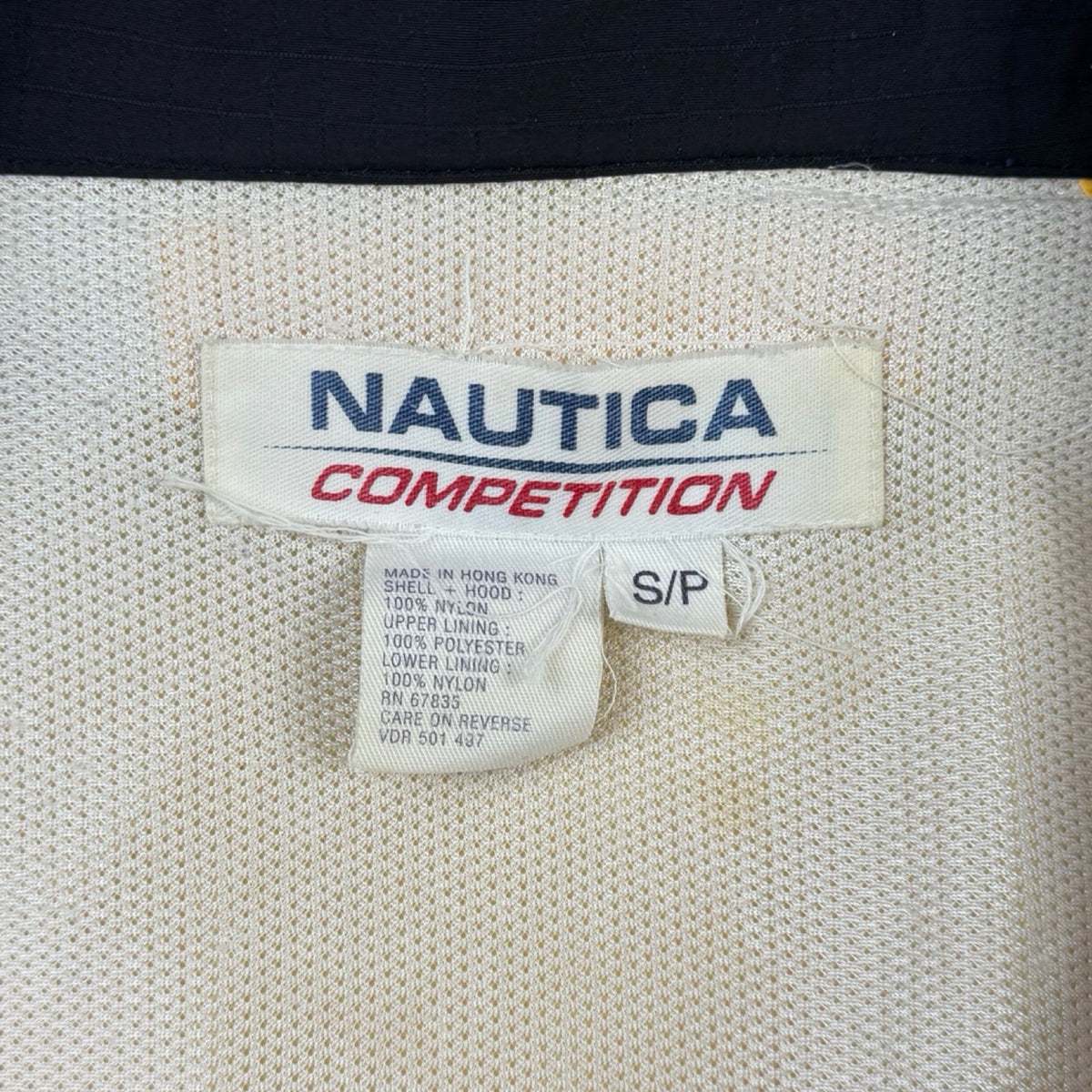 Vintage Nautica Competition Windbreaker Jacket Yellow