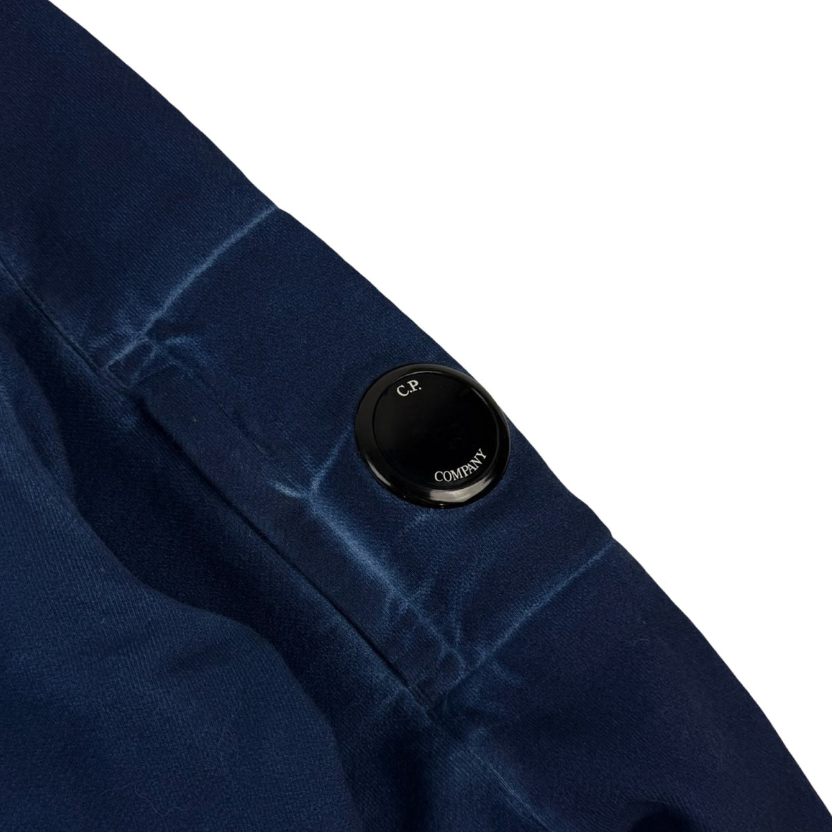C.P. Company Lens Crewneck Sweatshrit Garment-Dyed Blue