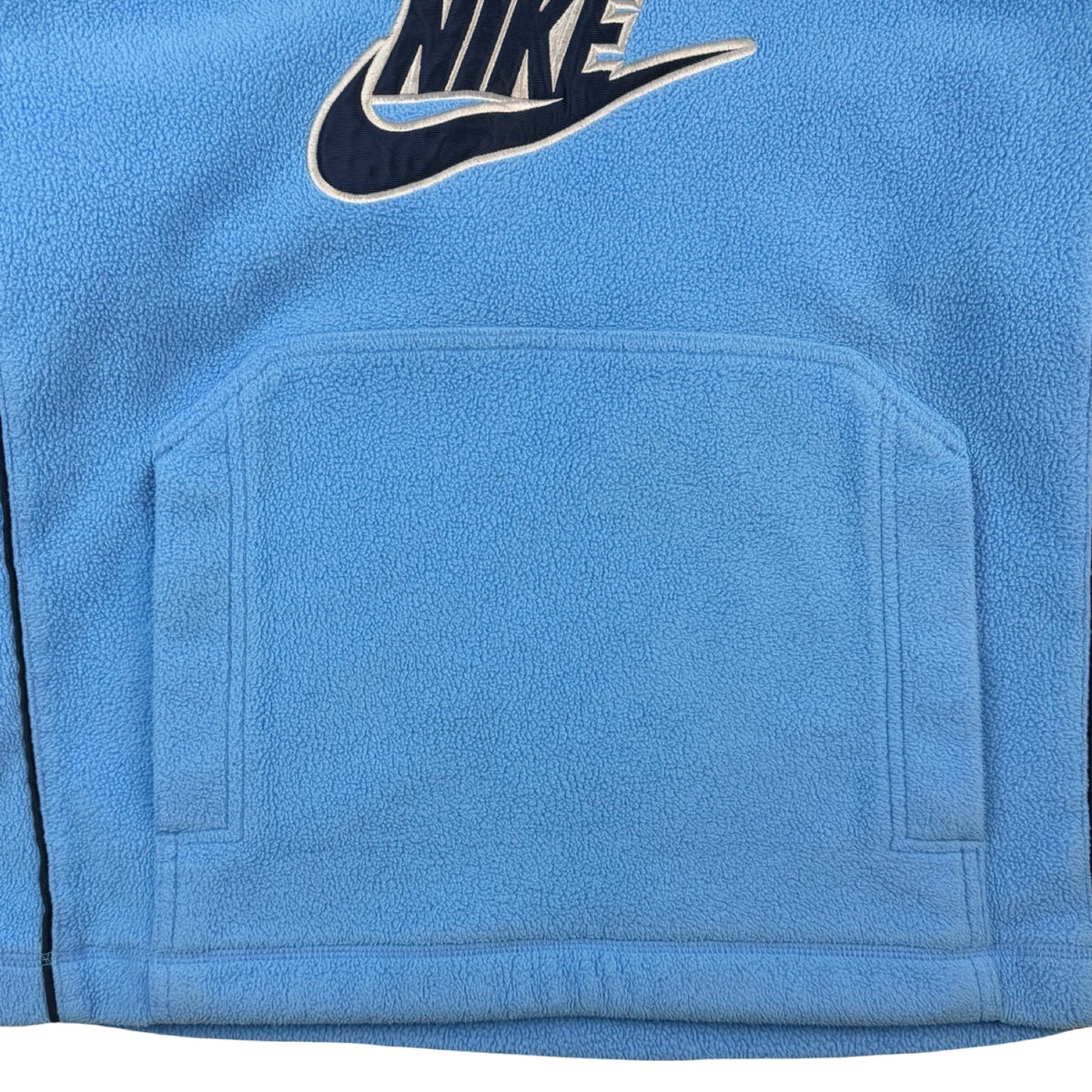 Vintage Nike Fleece Hooded Sweatshirt Light Blue