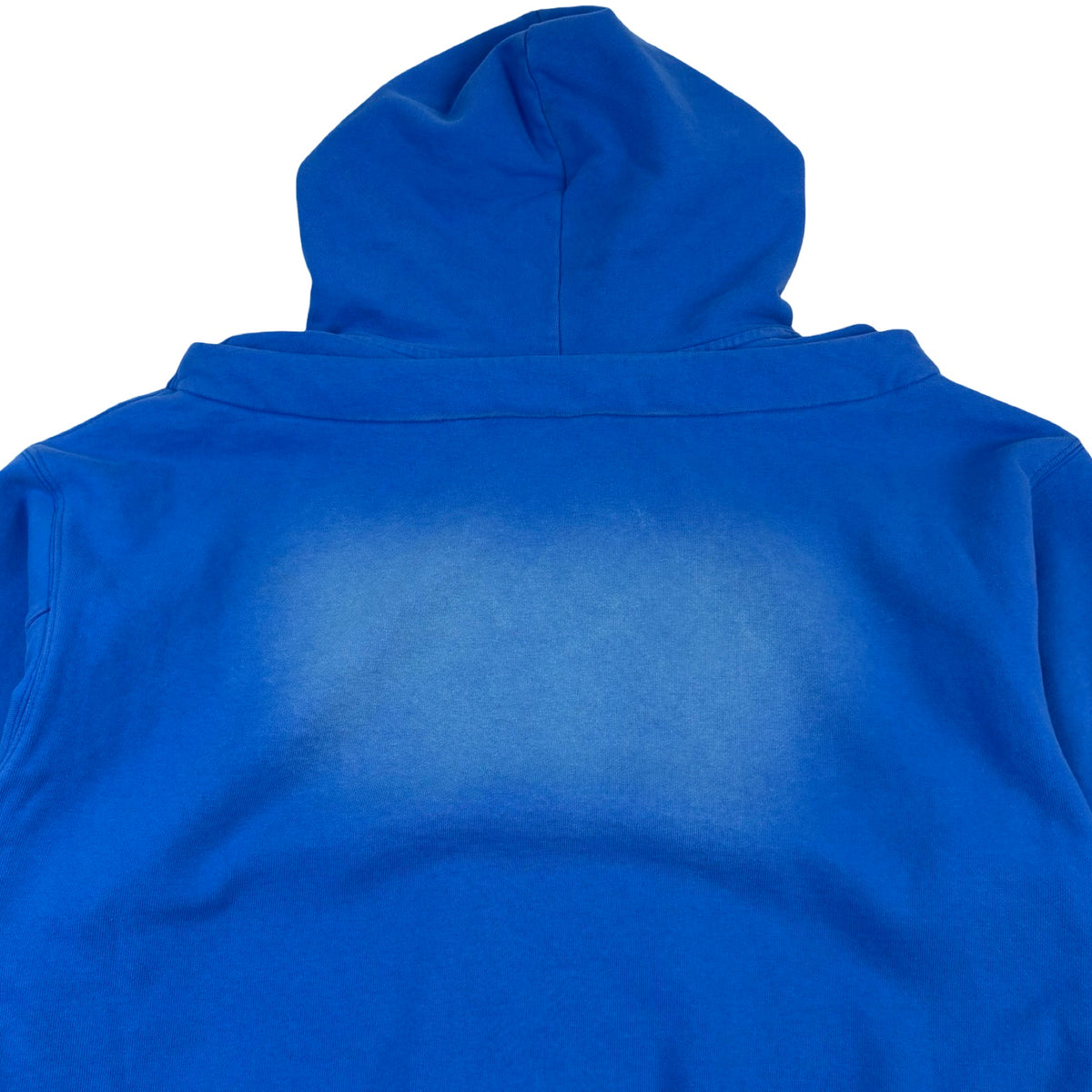 We11done Boat-Neck Hooded Sweatshirt Washed Blue