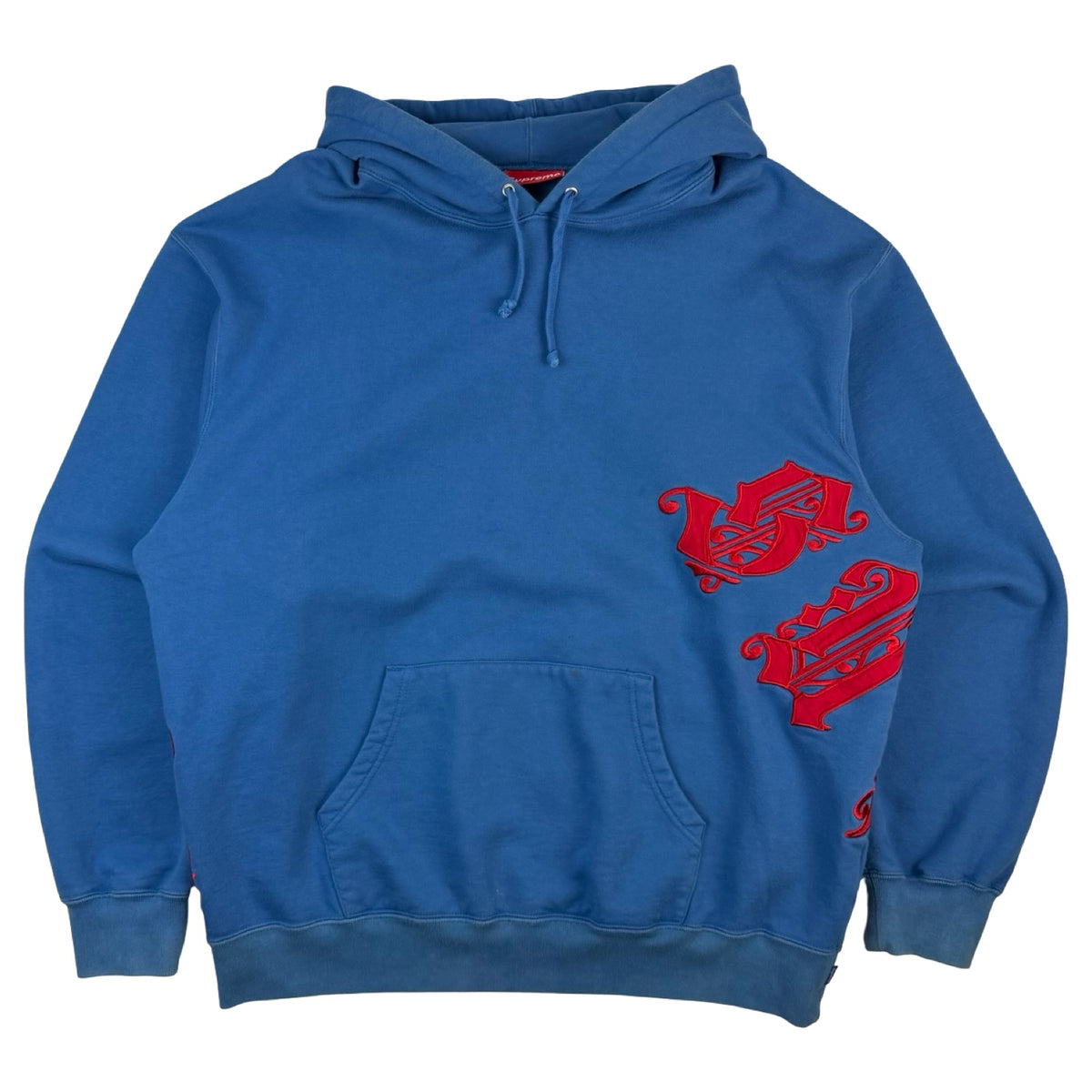 Supreme Old English Wrap Hooded Sweatshirt Pale Royal