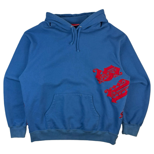 Supreme Old English Wrap Hooded Sweatshirt Pale Royal