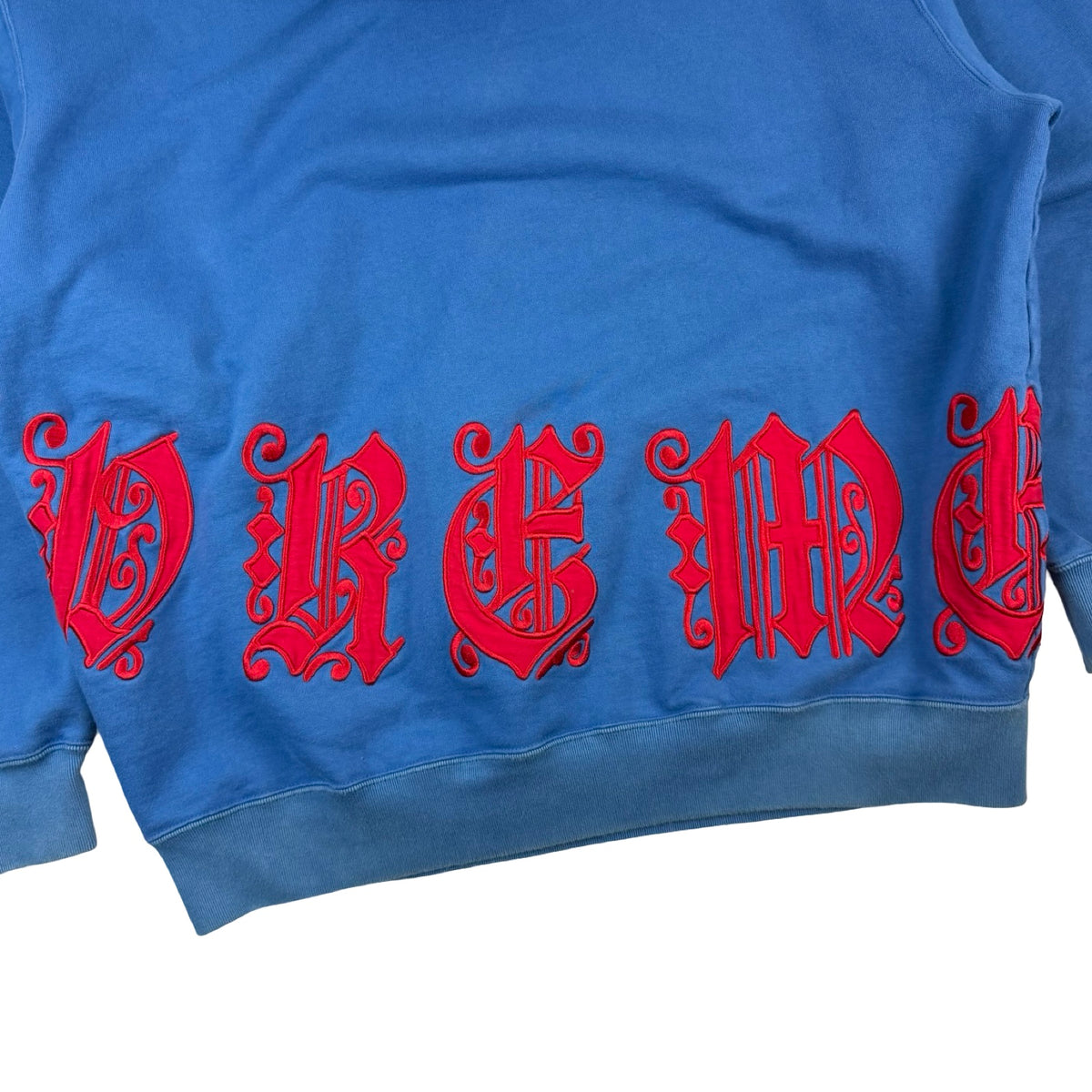 Supreme Old English Wrap Hooded Sweatshirt Pale Royal