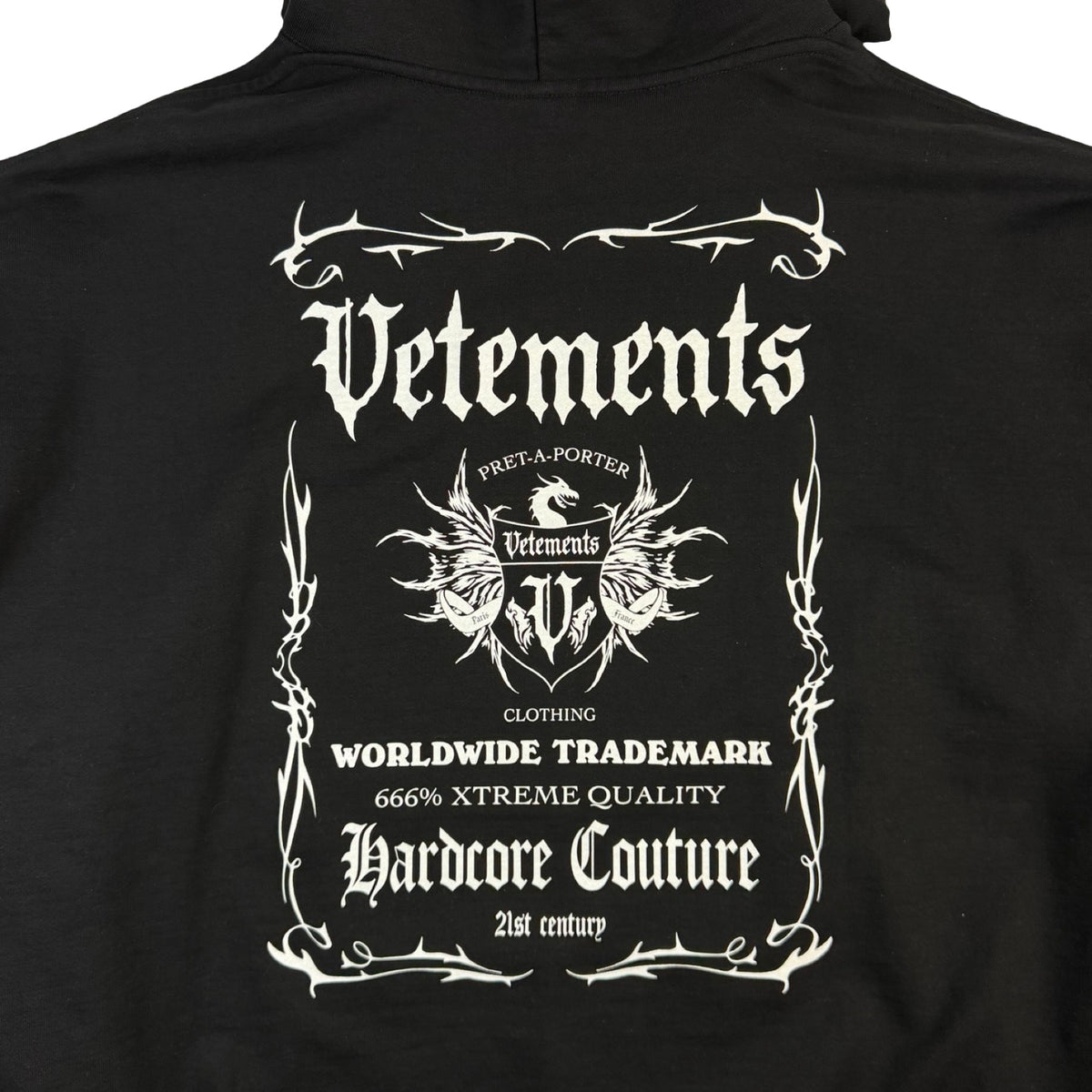 Vetements Pret-A-Porter Hardcore Couture Hoodie