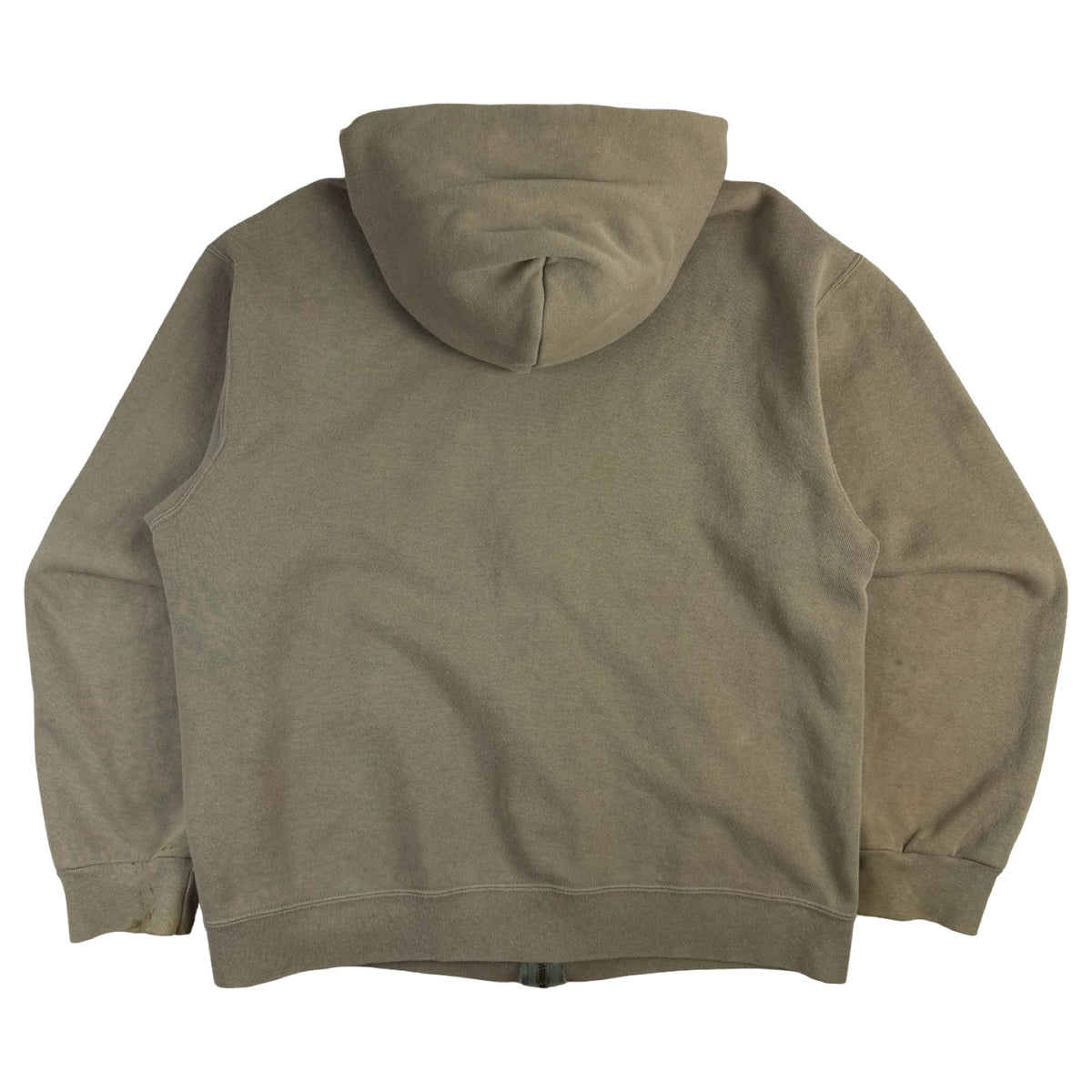 Vintage Nike Pocket Swoosh Zip-Up Hoodie Washed Olive