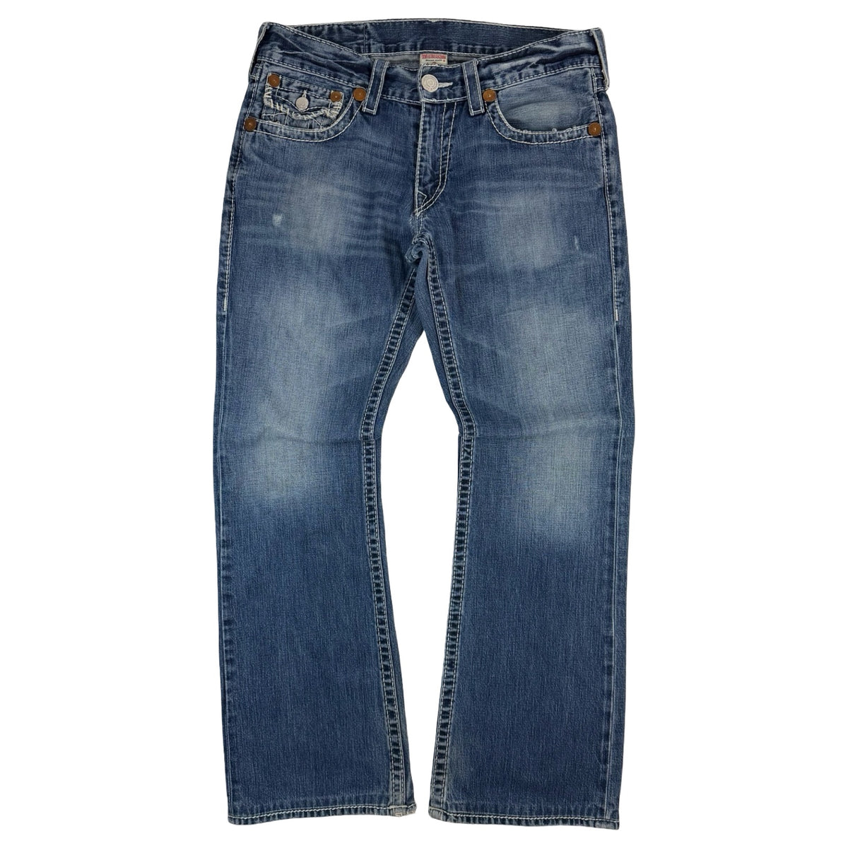 Vintage True Religion Flare Jeans Washed Blue