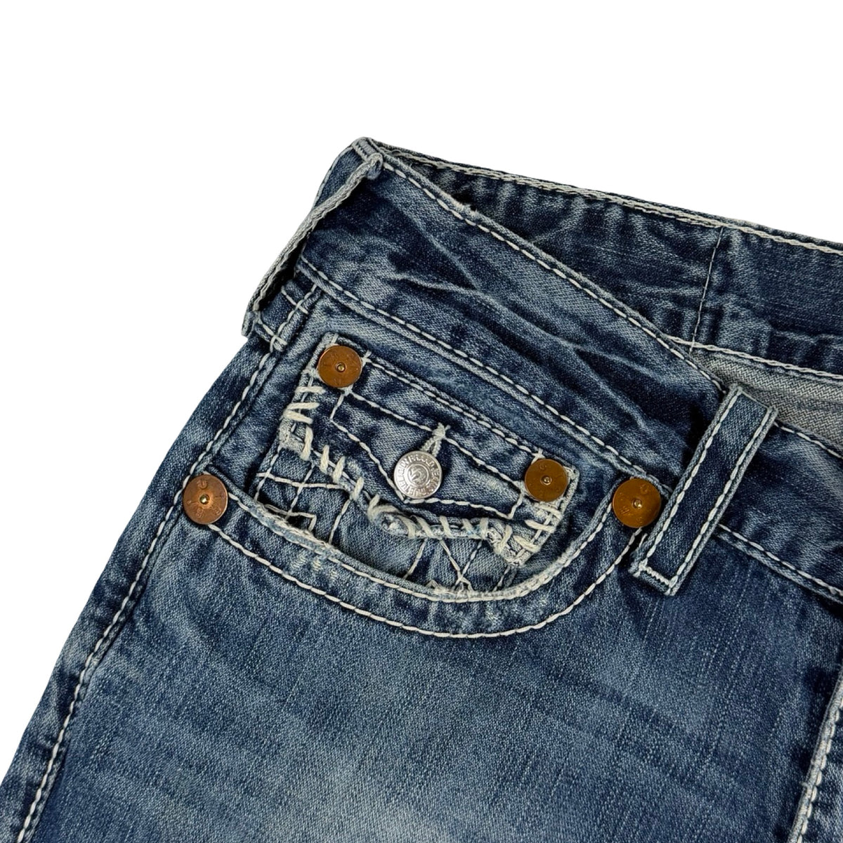 Vintage True Religion Flare Jeans Washed Blue