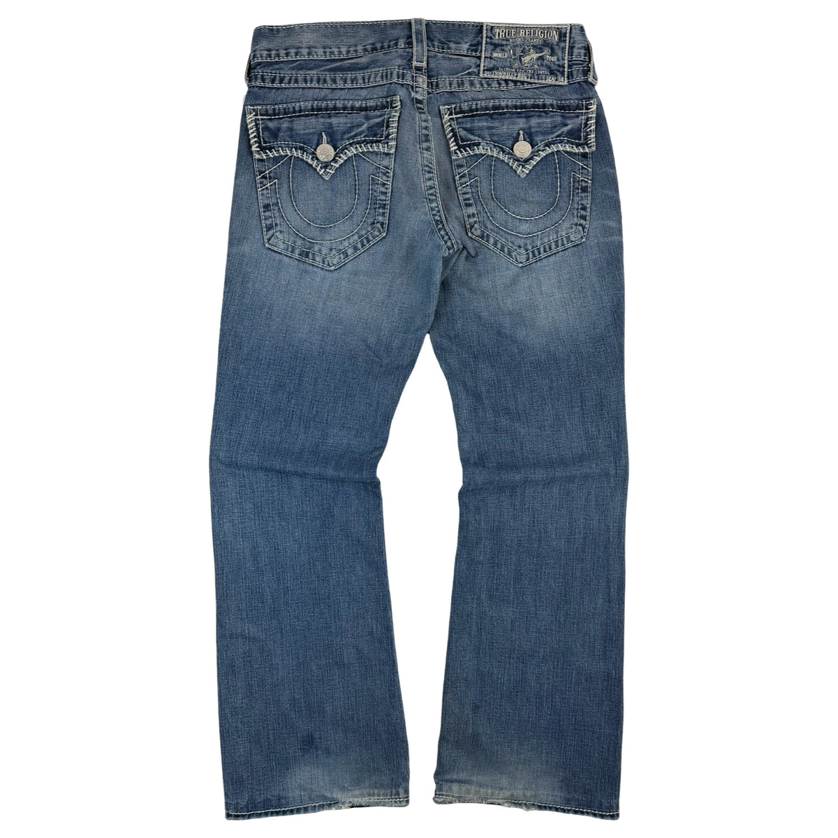 Vintage True Religion Flare Jeans Washed Blue