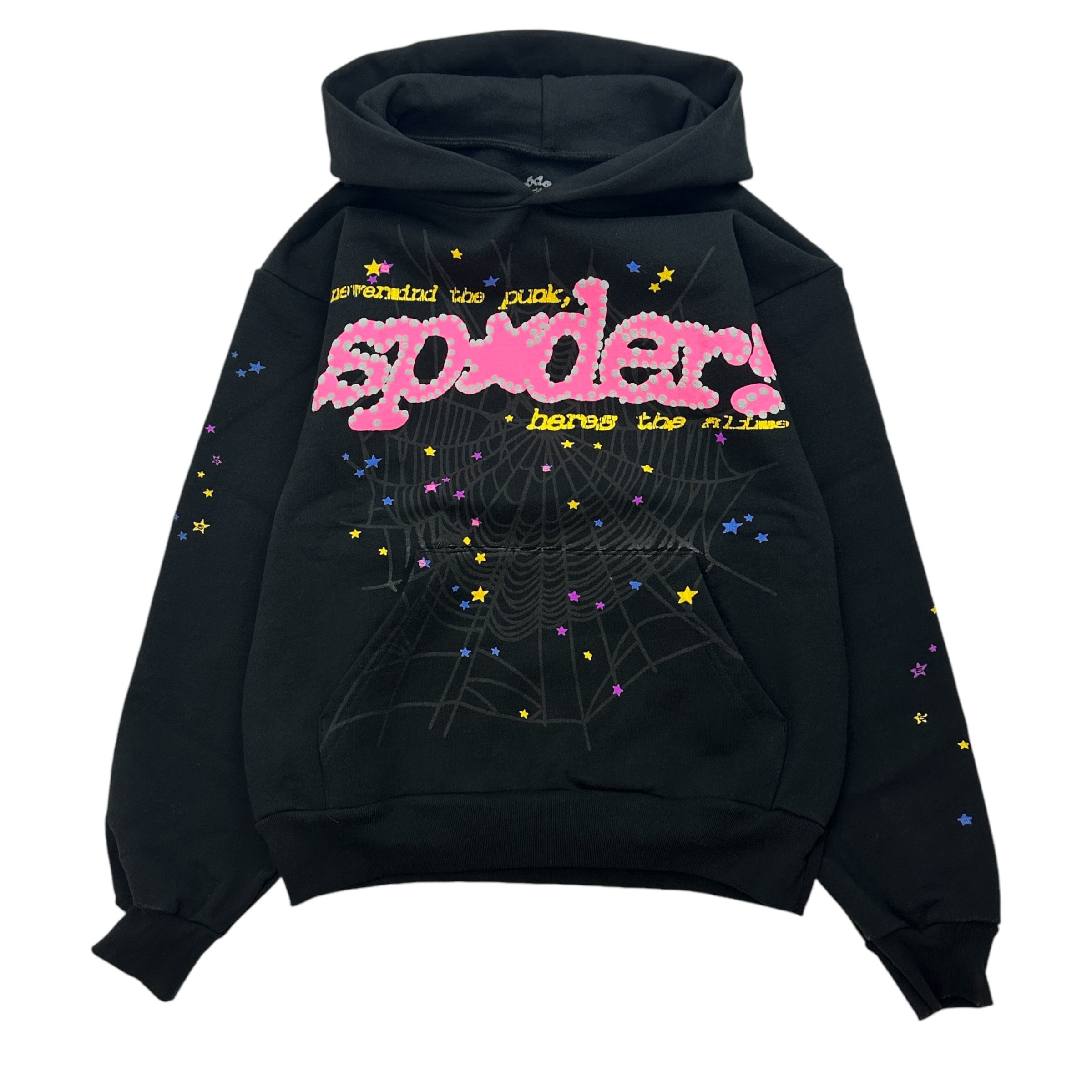 Sp5der Worldwide P*nk V2 Hoodie Black