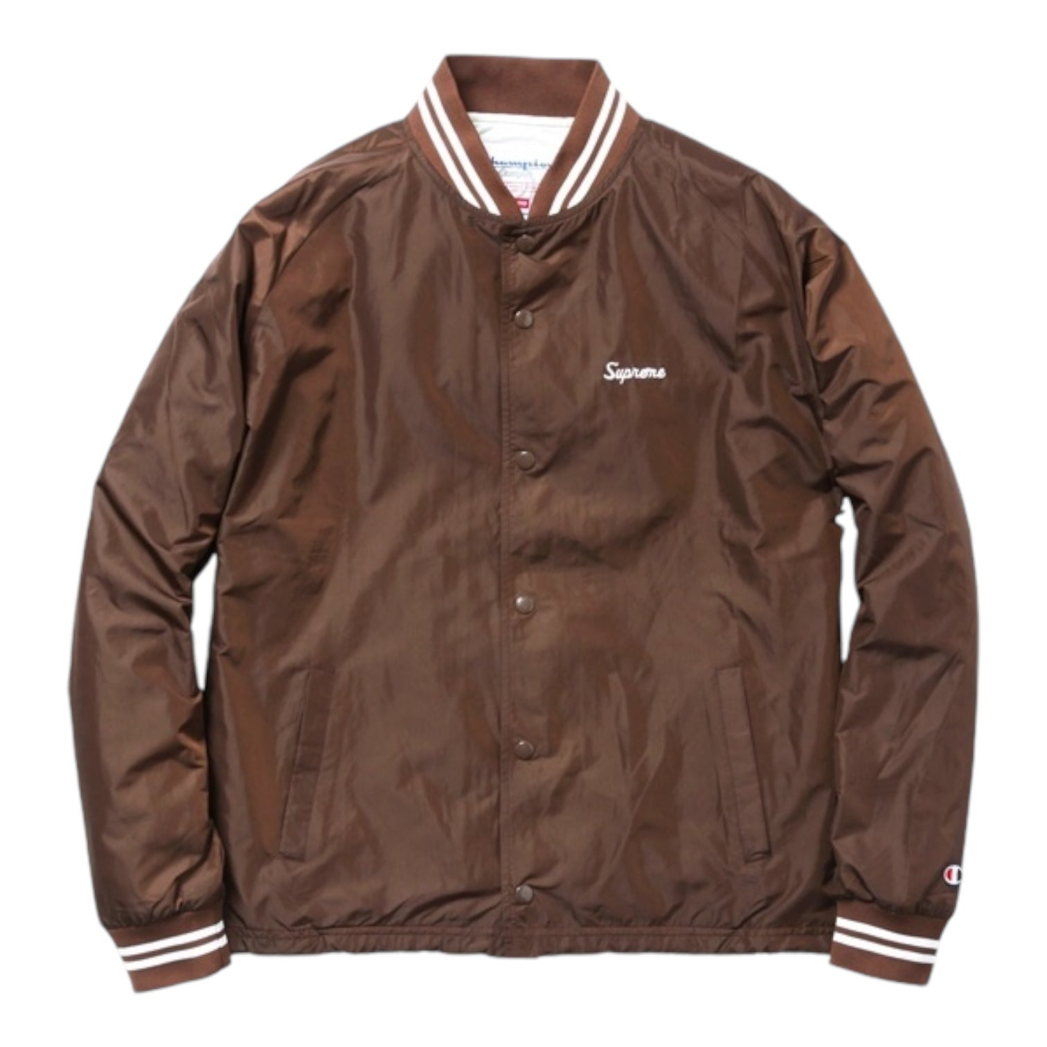 Supreme x Champion Warm Up Jacket Brown