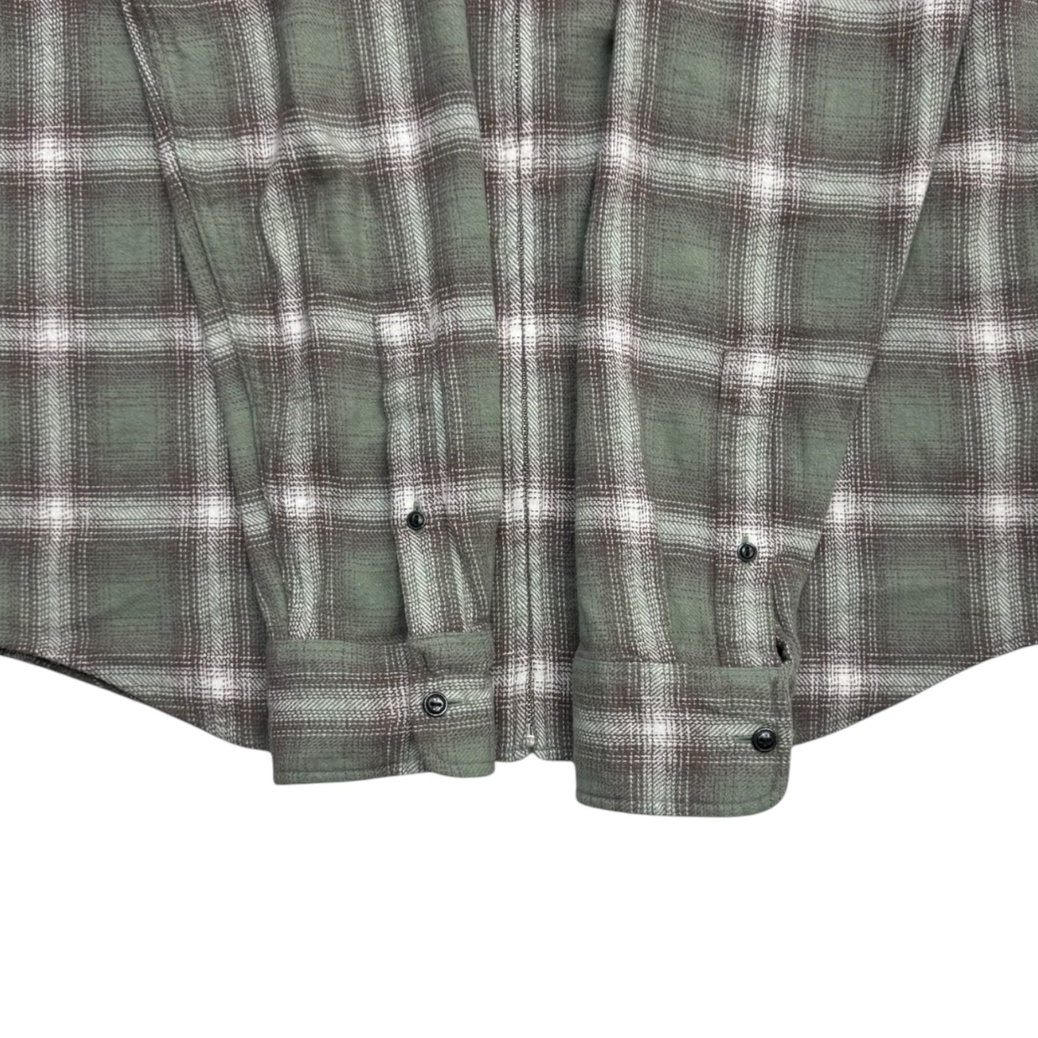 OVO Flannel Zip Shirt Grey/White