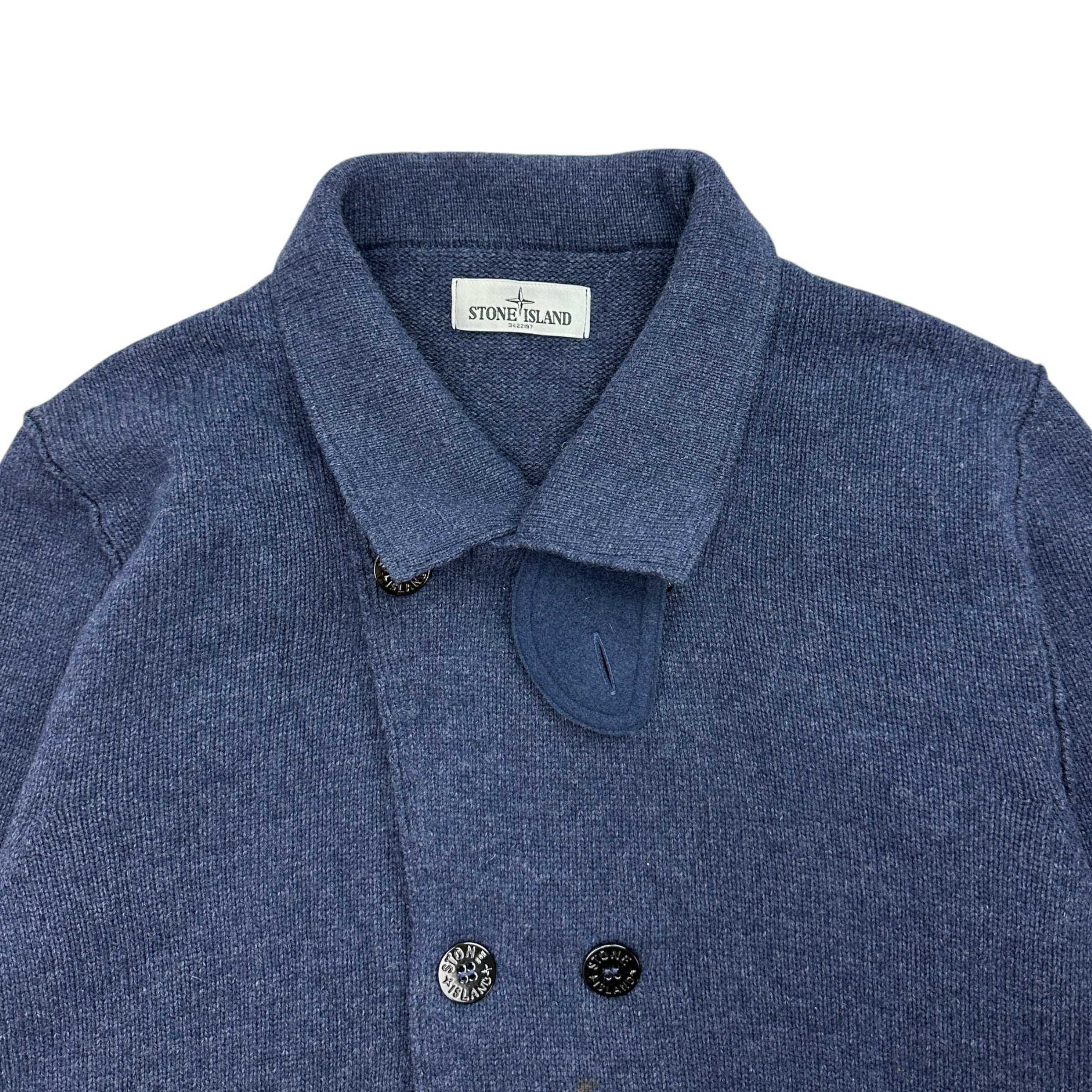 2012 Stone Island Blue Wool Buttoned Jacket