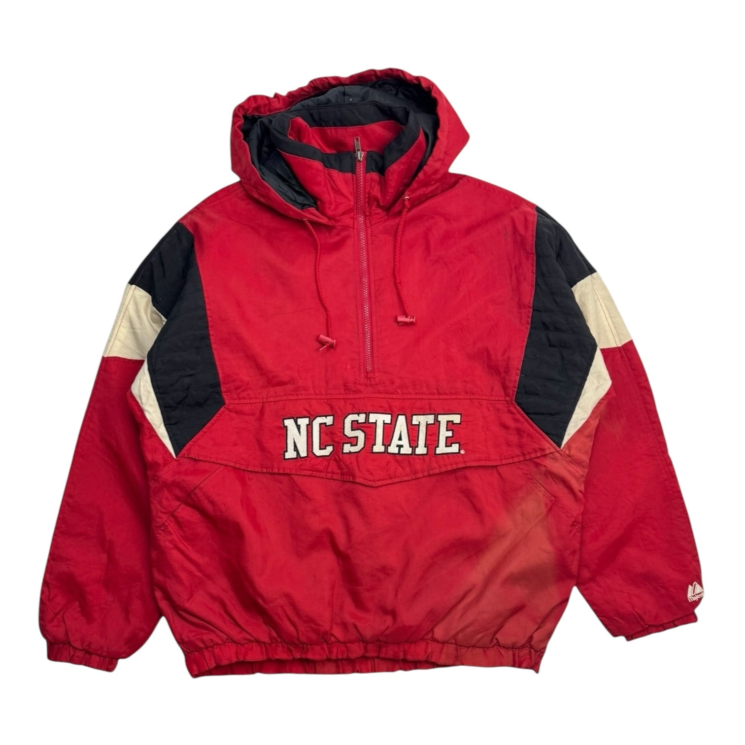 Vintage Majestic NC State Wolfpack Red Quarter Zip Anorak