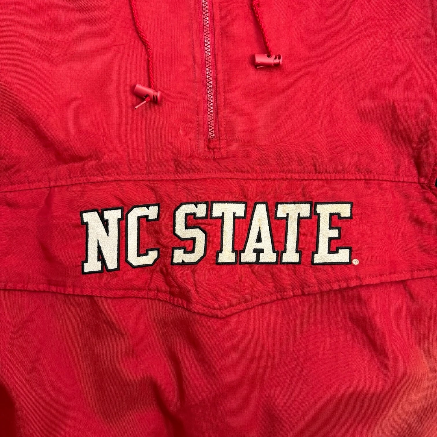 Vintage Majestic NC State Wolfpack Red Quarter Zip Anorak